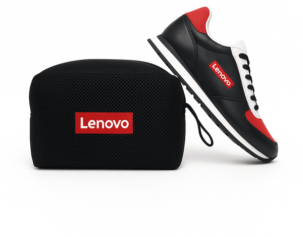Zapatillas Lenovo y neceser coordinados, proyecto de Bullfeet