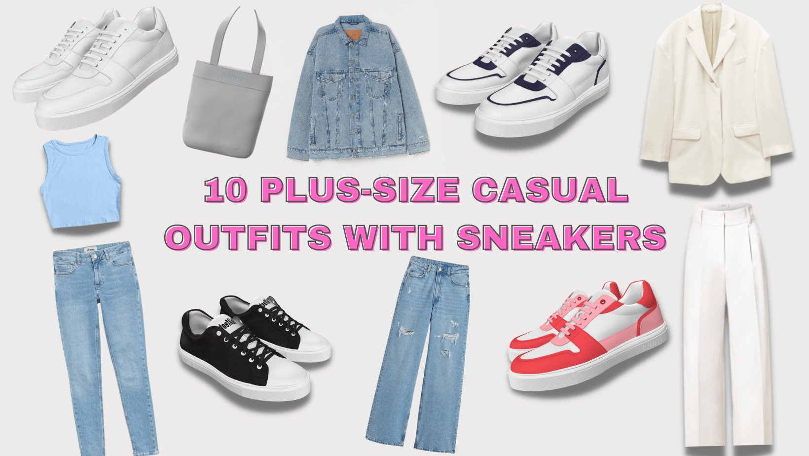 Plus size casual outfits with sneakers - Bullfeet