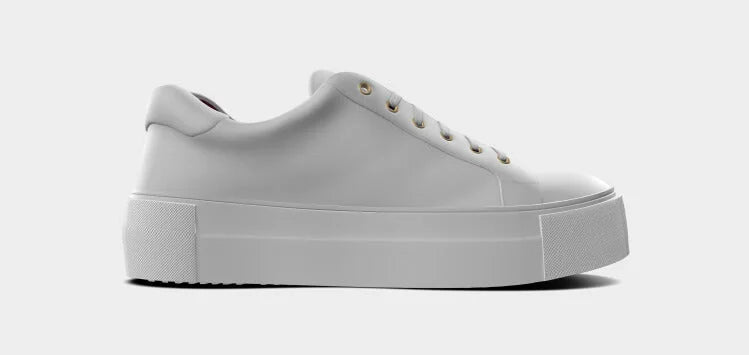 Ejemplo de zapatillas blancas de mujer